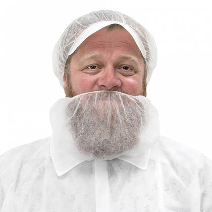 Skäggskydd vit 100 st/fp