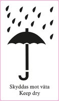Symboletikett Skyddas Mot Väta 1000/rl