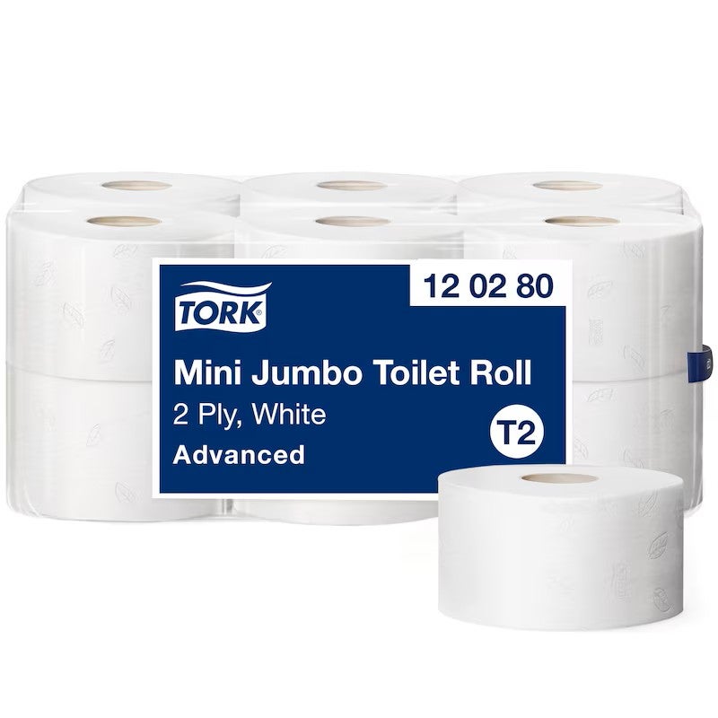 Toalettpapper Tork Mini Jumbo Advanced T2 12-pack