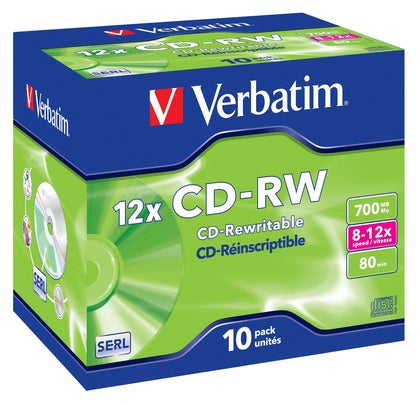 CD-RW Verbatim 8-12x 10 st/fp