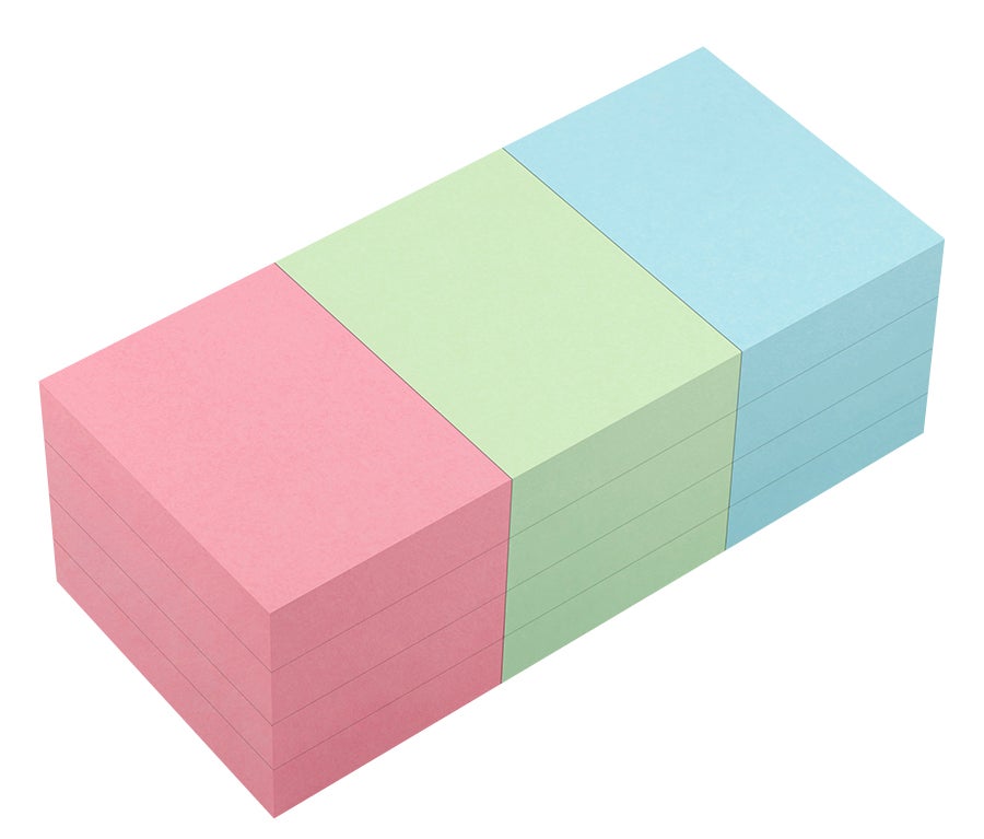 Notisblock Info Inspiration 40x50 mm pastell 12-pack