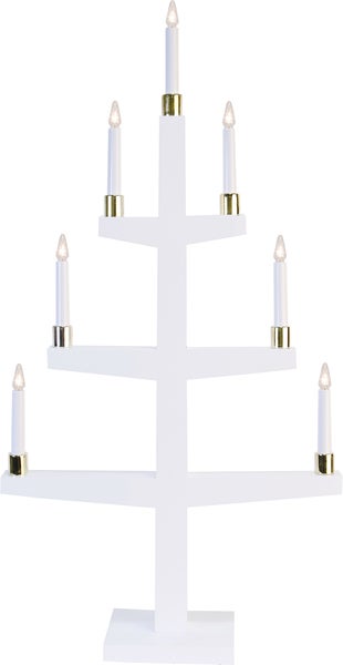 Ljusstake LED Halla Hög Vit