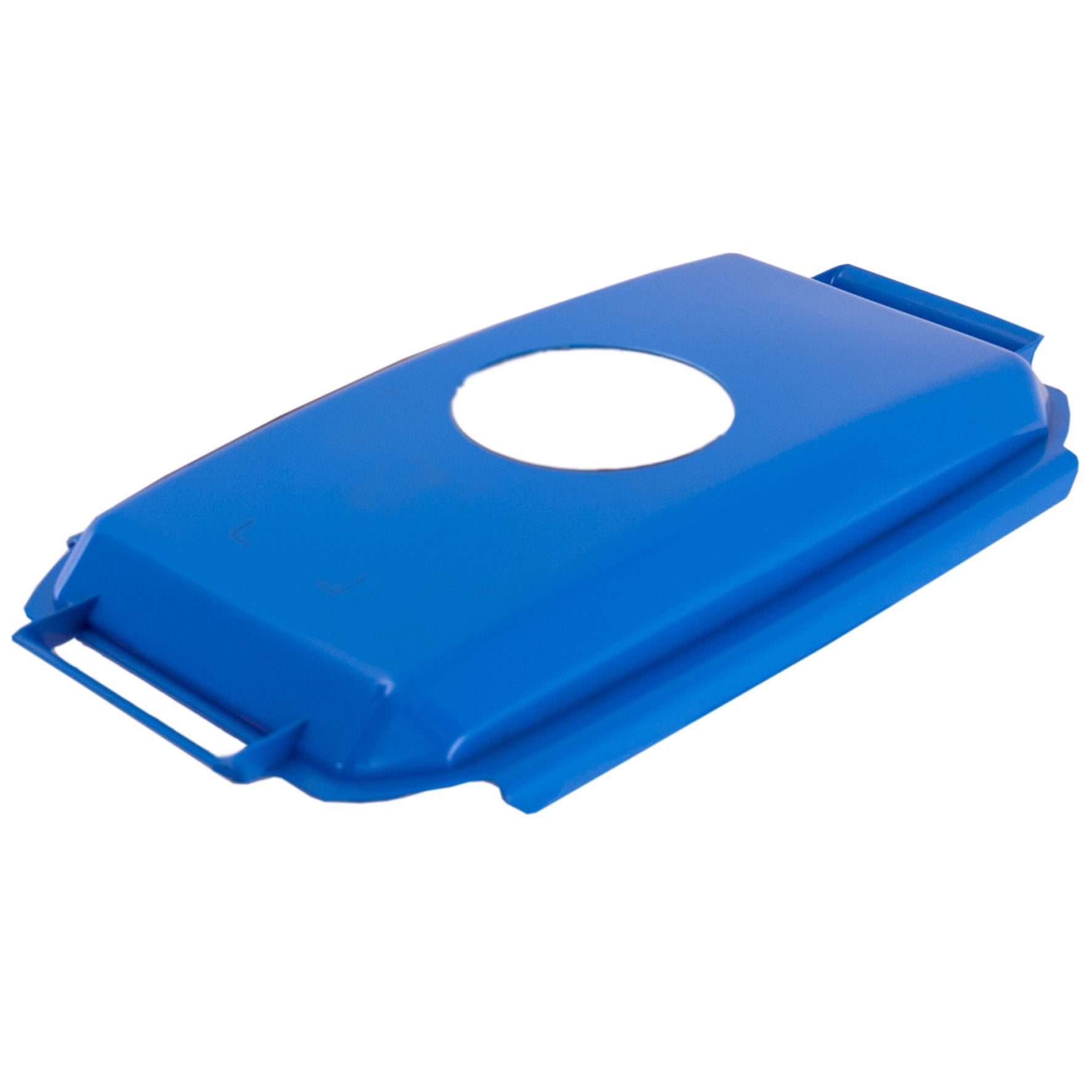 Lock med runt hål till soptunna Patricia 60 liter blå