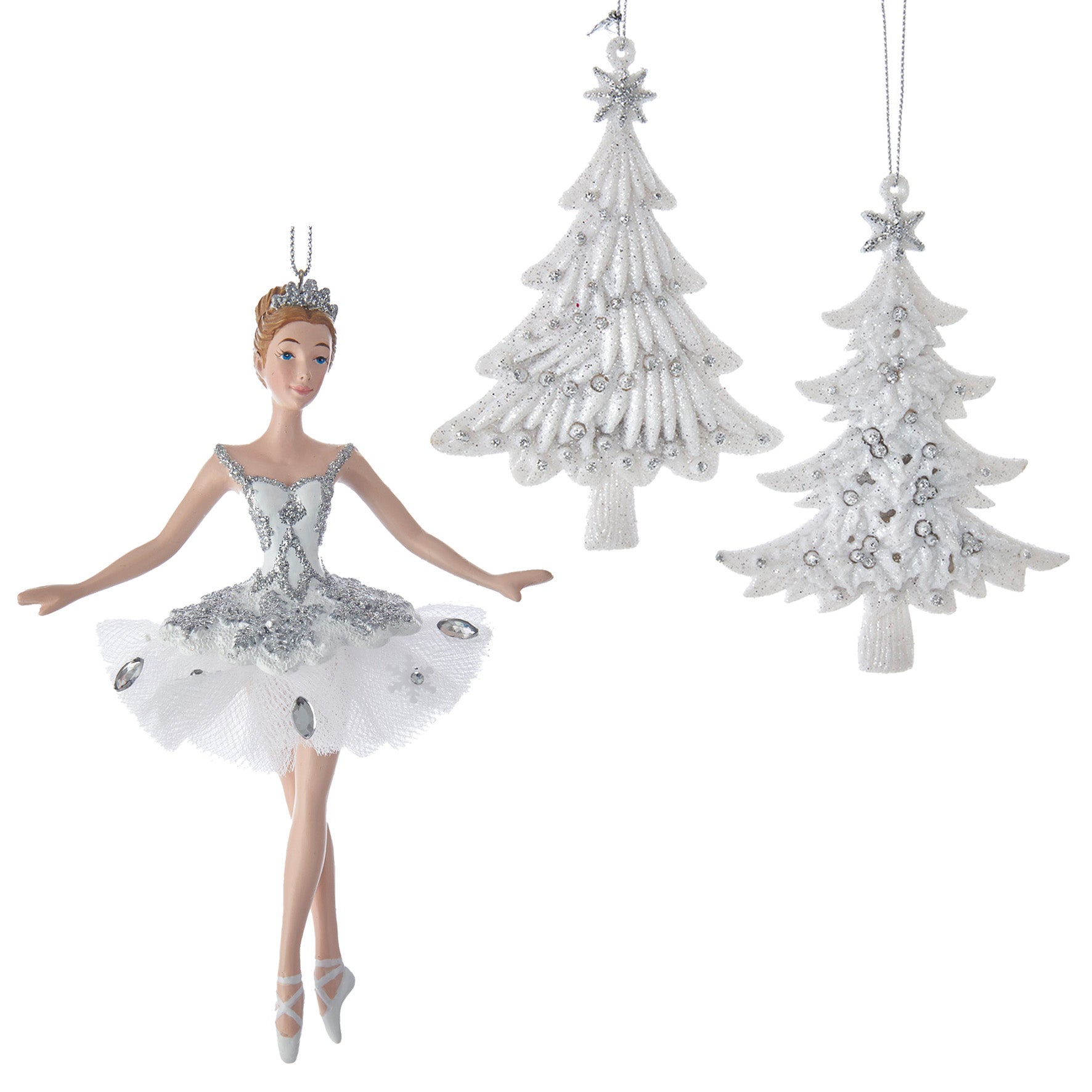 Temadekoration Vitt & Silver Kurt S. Adler