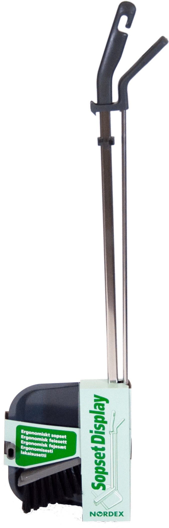 Sopset Nordex borste + plåtskyffel grå