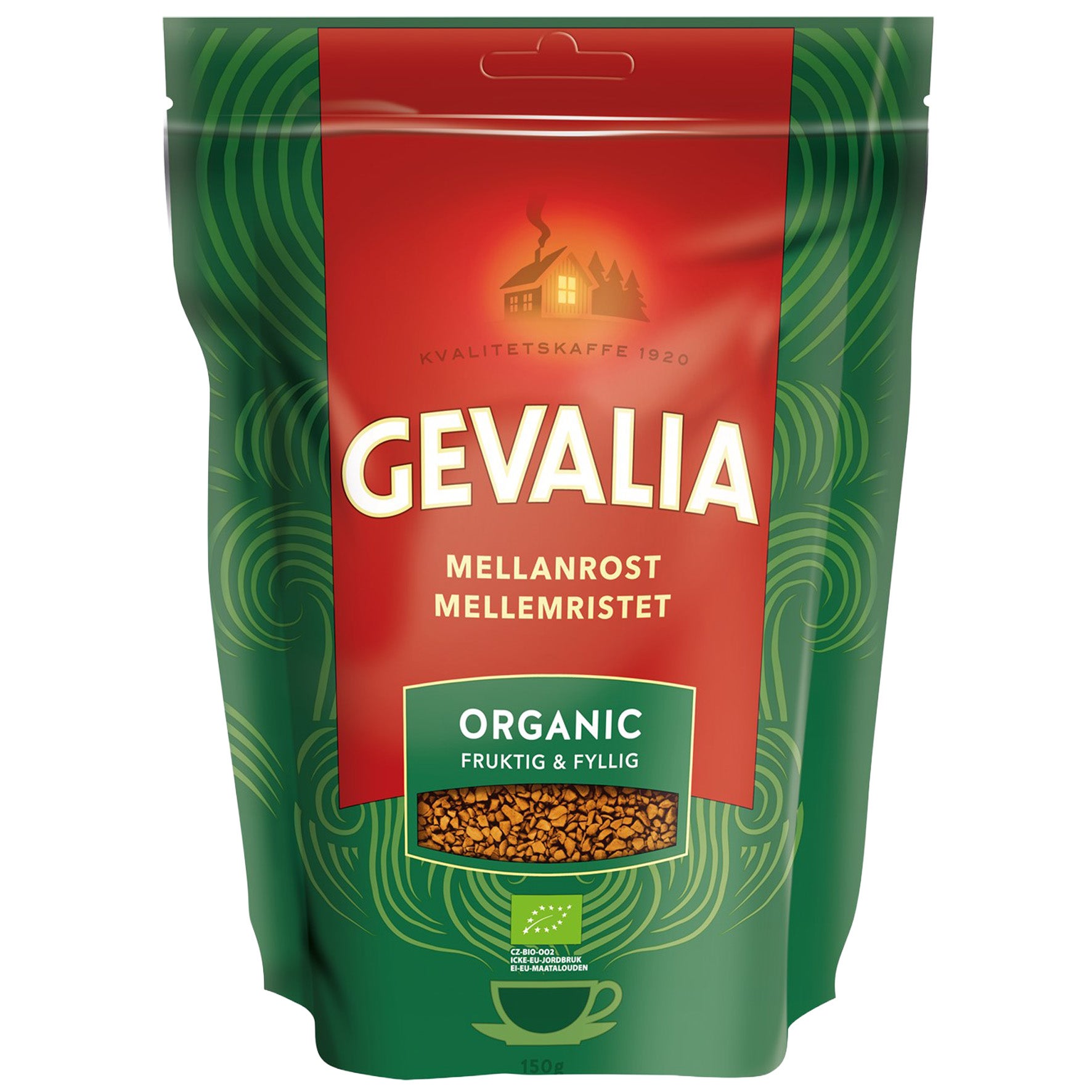 Snabbkaffe mellantrost Gevalia Eco refill 150 g