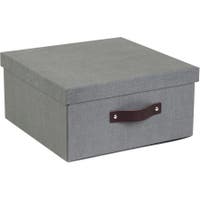 Förvaringsbox Bigso Levi canvas grå