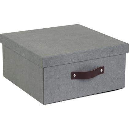 Förvaringsbox Bigso Levi canvas grå