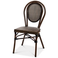 Stol Rennes Svart/brun textilene