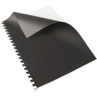 Kartongomslag A4 svart läderstruktur 100 st/fp