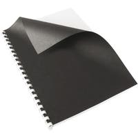 Kartongomslag A4 svart läderstruktur 100 st/fp