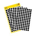 Etikett  8mm rund svart 416/fp