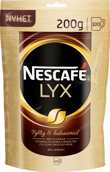Snabbkaffe Nescafé Lyx refill 200 Gram
