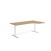 Skrivbord Höger 800 x 2000 mm Ek/Vit